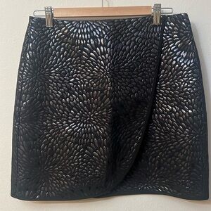Loft black with silver mini skirt size 6 Y2K